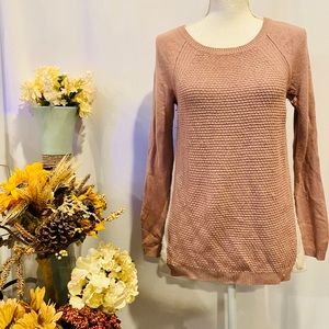 Loft MP Petites Pink Long Sleeves Top